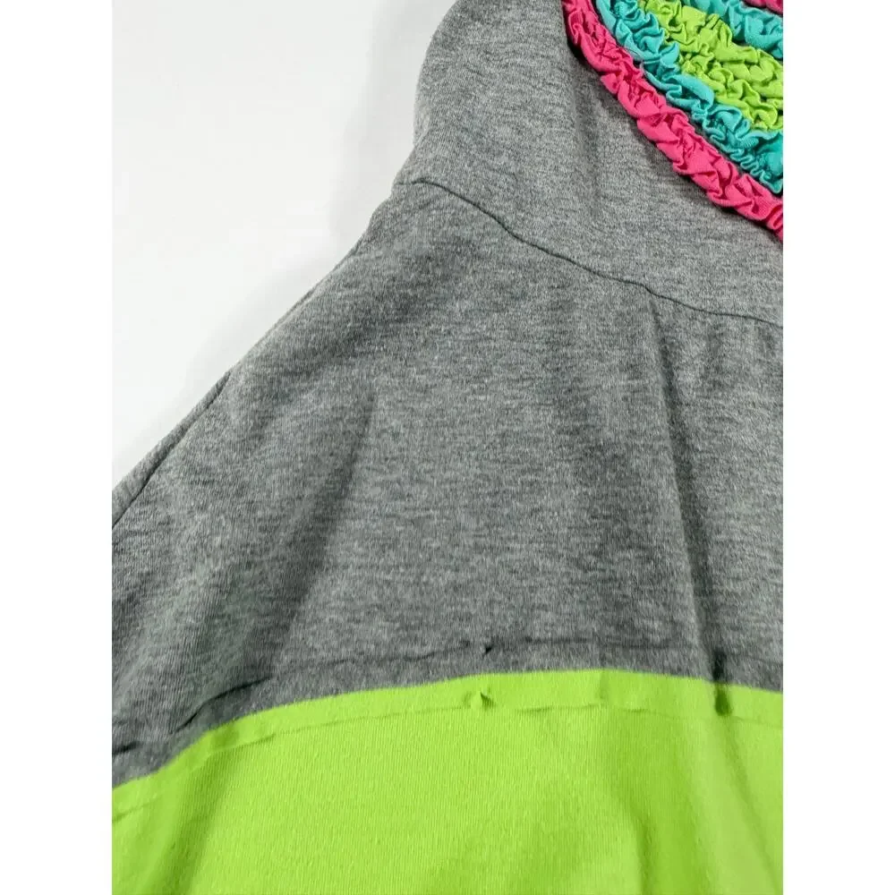 Freckles + Kitty Rainbow Heart Handkerchief Hem Dress Size 5 Girls